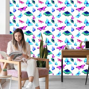 Papier Peint Papier Peint Papillons Colorés Pour La Chambre D'un Bébé – Image 7