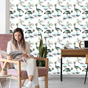 Papier Peint Beaux Oiseaux Et Fleurs – Image 7
