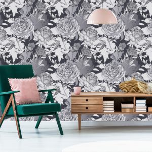 Papier Peint Pivoines Sombres – Image 6