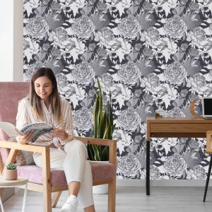 Papier Peint Pivoines Sombres – Image 7
