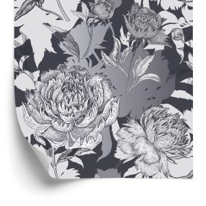 Papier Peint Pivoines Sombres – Image 2