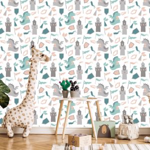 Papier Peint Dragons D'un Conte De Fées Pour Une Chambre D'enfant – Image 5