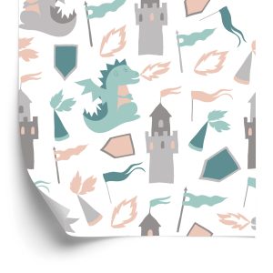Papier Peint Dragons D'un Conte De Fées Pour Une Chambre D'enfant – Image 2