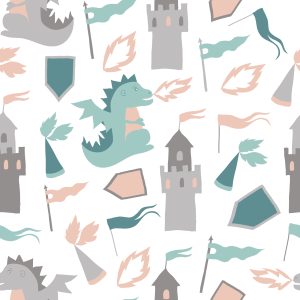 Papier Peint Dragons D'un Conte De Fées Pour Une Chambre D'enfant – Image 1