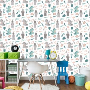 Papier Peint Dragons D'un Conte De Fées Pour Une Chambre D'enfant – Image 4