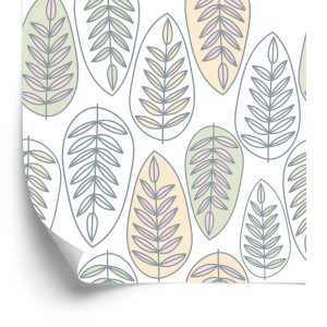 Papier Peint Feuilles De Style Scandinave Pour La Chambre – Image 2