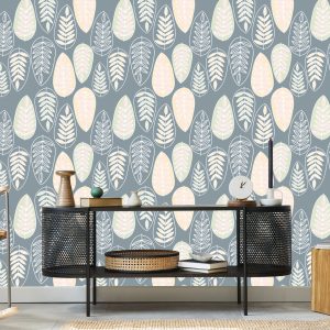 Papier Peint Feuilles De Style Scandinave Pour Chambre – Image 5