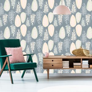 Papier Peint Feuilles De Style Scandinave Pour Chambre – Image 6