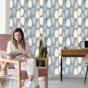 Papier Peint Feuilles De Style Scandinave Pour Chambre – Image 7