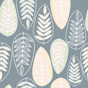 Papier Peint Feuilles De Style Scandinave Pour Chambre – Image 1
