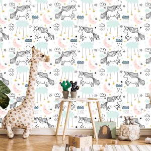 Papier Peint Pour Les Enfants - Licornes Endormies – Image 5
