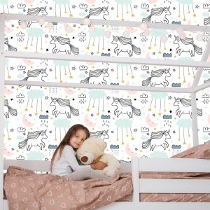 Papier Peint Pour Les Enfants - Licornes Endormies – Image 7