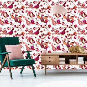 Papier Peint Plantes Et Oiseaux – Image 6