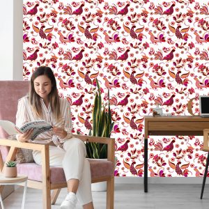 Papier Peint Plantes Et Oiseaux – Image 7