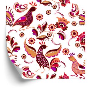 Papier Peint Plantes Et Oiseaux – Image 2