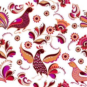 Papier Peint Plantes Et Oiseaux – Image 1