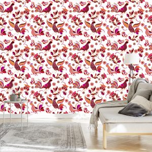 Papier Peint Plantes Et Oiseaux – Image 3