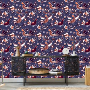 Papier Peint Plantes Et Oiseaux – Image 5