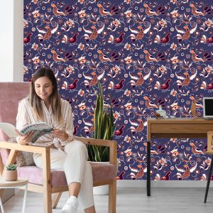 Papier Peint Plantes Et Oiseaux – Image 7