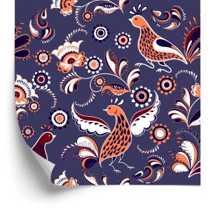 Papier Peint Plantes Et Oiseaux – Image 2