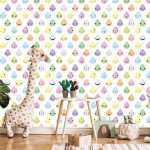 Papier Peint Gouttes Colorées Smile Girl's Room – Image 5