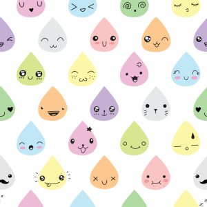 Papier Peint Gouttes Colorées Smile Girl's Room – Image 1