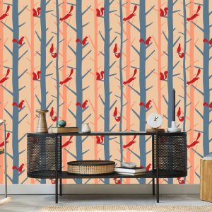 Papier Peint Arbres Naturels Colorés Pour La Chambre D'un Bébé – Image 5