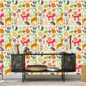 Papier Peint Pour Les Enfants - Happy Forest Animals – Image 5