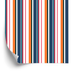 Papier Peint Dans Le Salon De La Salle À Manger Des Barres Verticales Colorées – Image 2
