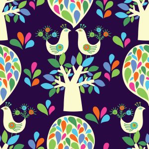 Papier Peint Arbre Aux Feuilles Colorées Chambre D'enfant – Image 1