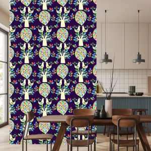 Papier Peint Arbre Aux Feuilles Colorées Chambre D'enfant – Image 4
