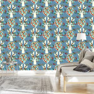 Papier Peint Arbres Nature Feuilles Chambre D'enfants – Image 3