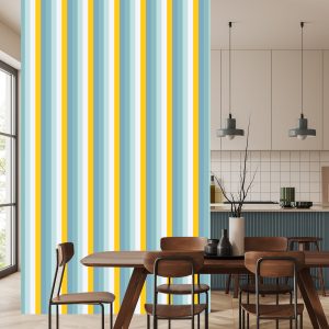 Papier Peint Dans La Chambre À Coucher De Salon De Rayures Verticales Colorées – Image 4