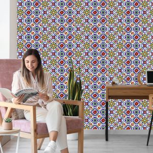 Papier Peint Pour La Cuisine, La Salle À Manger, Les Motifs De Mosaïque Colorés – Image 7