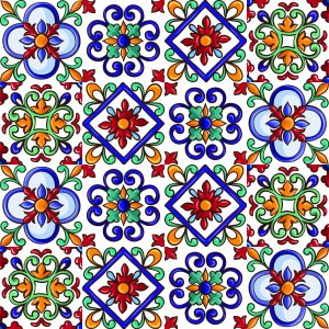 Papier Peint Pour La Cuisine, La Salle À Manger, Les Motifs De Mosaïque Colorés – Image 1