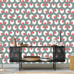 Papier Peint Figures Géométriques Dans Un Style Rétro – Image 5