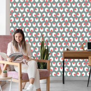 Papier Peint Figures Géométriques Dans Un Style Rétro – Image 7