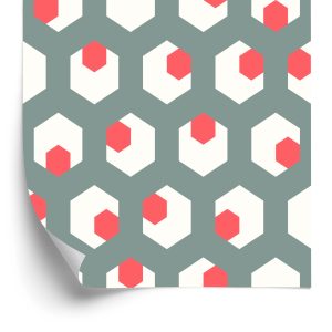Papier Peint Figures Géométriques Dans Un Style Rétro – Image 2