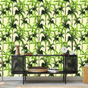 Papier Peint Vert Palmier Feuilles Nature Nature – Image 5