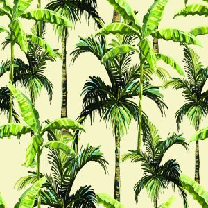 Papier Peint Vert Palmier Feuilles Nature Nature – Image 1