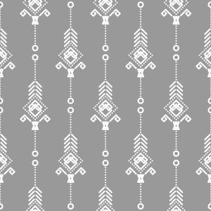 Papier Peint Motif Blanc Artistique Dans Un Style Rétro – Image 1
