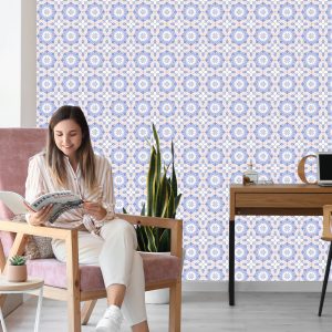 Papier Peint Mosaïque Florale Colorée – Image 7