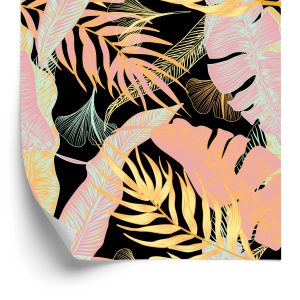 Papier Peint Feuilles Exotiques Colorées – Image 2