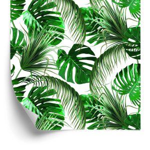 Papier Peint Belles Feuilles Tropicales Colorées – Image 2
