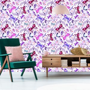 Papier Peint En Papillons À Pois Pour Chambre De Bébé – Image 6