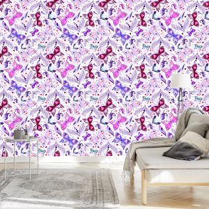 Papier Peint En Papillons À Pois Pour Chambre De Bébé – Image 3