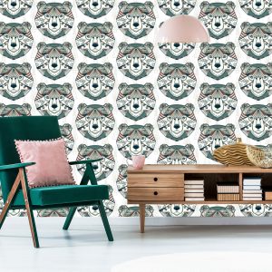 Papier Peint Motifs Géométriques D'ours – Image 6