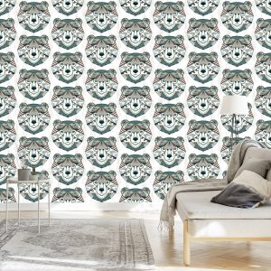 Papier Peint Motifs Géométriques D'ours – Image 3