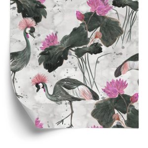 Papier Peint Beaux Oiseaux Et Fleurs – Image 2