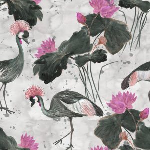 Papier Peint Beaux Oiseaux Et Fleurs – Image 1
